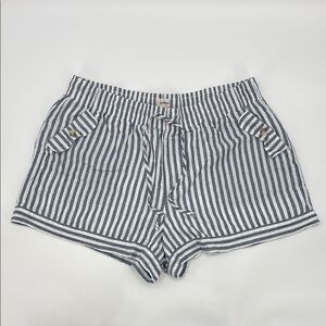 UpWest Striped Women's Drawstring Lined Shorts w/ pockets size XL
